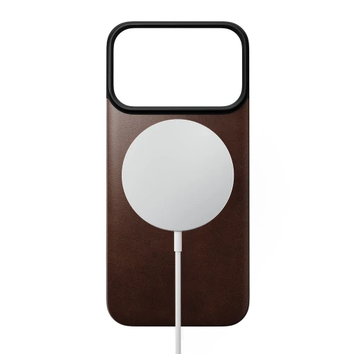 Skórzane etui Nomad Magnetic Leather Back Horween Series do MagSafe do iPhone 18 Pro / 17 Pro, rustykalne brązowe (7/8)