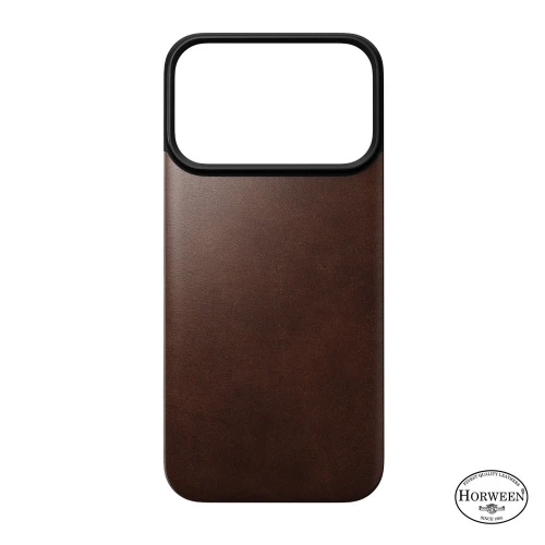 Skórzane etui Nomad Magnetic Leather Back Horween Series do MagSafe do iPhone 18 Pro / 17 Pro, rustykalne brązowe (8/8)