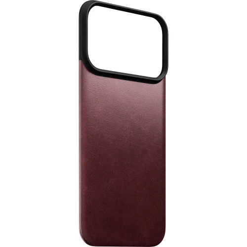 Skórzane etui Nomad Magnetic Leather Back Horween Series do MagSafe do iPhone 18 Pro / 17 Pro, burgundowe (1/8)