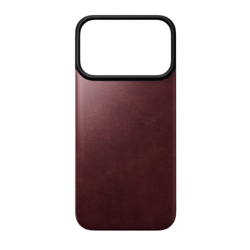 Skórzane etui Nomad Magnetic Leather Back Horween Series do MagSafe do iPhone 18 Pro / 17 Pro, burgundowe (2/8)