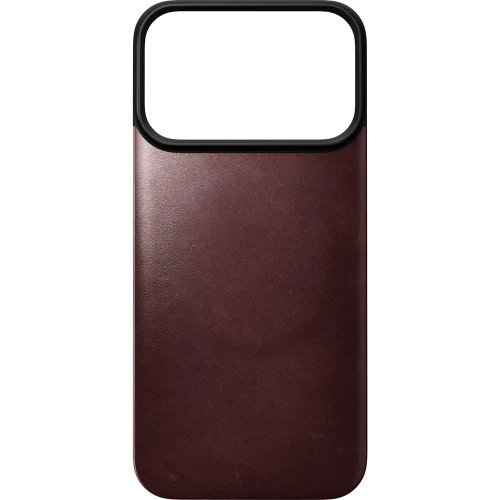 Skórzane etui Nomad Magnetic Leather Back Horween Series do MagSafe do iPhone 18 Pro / 17 Pro, burgundowe (4/8)