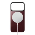Skórzane etui Nomad Magnetic Leather Back Horween Series do MagSafe do iPhone 18 Pro / 17 Pro, burgundowe (7/8)