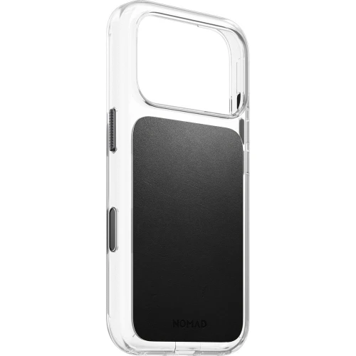 Etui z naturalnej skóry Nomad Clear Leather Case Horween Series do MagSafe do iPhone 18 Pro / 17 Pro, przezroczysto-czarne (1/9)