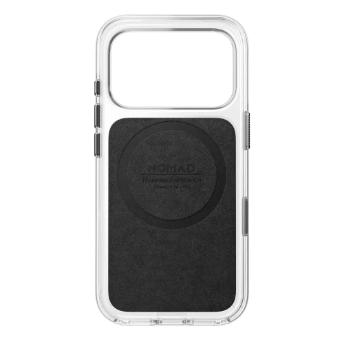 Etui z naturalnej skóry Nomad Clear Leather Case Horween Series do MagSafe do iPhone 18 Pro / 17 Pro, przezroczysto-czarne (9/9)
