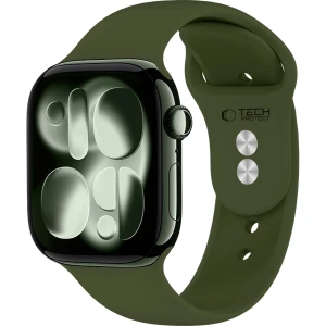 Pasek Tech-Protect Silicone, Apple Watch 49/46/45/44 mm, ciemnozielony