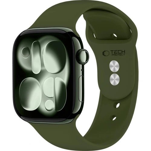 Pasek Tech-Protect Silicone, Apple Watch 49/46/45/44 mm, ciemnozielone (1/8)