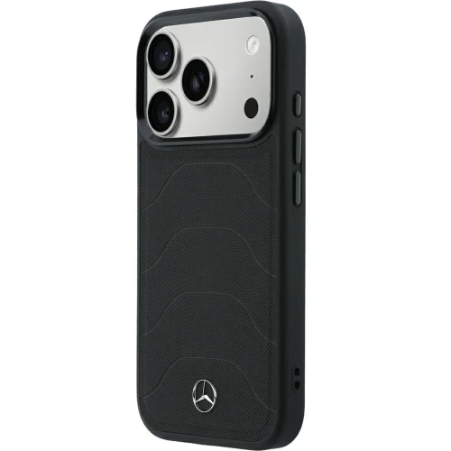 Etui Mercedes-Benz Leather Mesh Bow Line do iPhone 18 Pro Max / 17 Pro Max, do MagSafe, czarne (2/8)