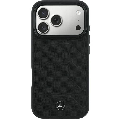 Etui Mercedes-Benz Leather Mesh Bow Line do iPhone 18 Pro Max / 17 Pro Max, do MagSafe, czarne (3/8)