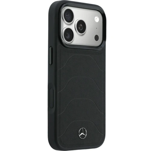 Etui Mercedes-Benz Leather Mesh Bow Line do iPhone 18 Pro Max / 17 Pro Max, do MagSafe, czarne (4/8)
