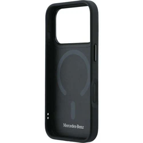 Etui Mercedes-Benz Leather Mesh Bow Line do iPhone 18 Pro Max / 17 Pro Max, do MagSafe, czarne (7/8)