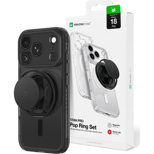 Etui AmazingThing Titan Pro Pop Lens do iPhone 18 Pro, czarne (1/8)