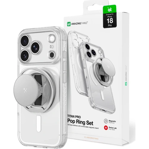 Etui AmazingThing Titan Pro Pop Lens do iPhone 18 Pro, przezroczyste (1/8)