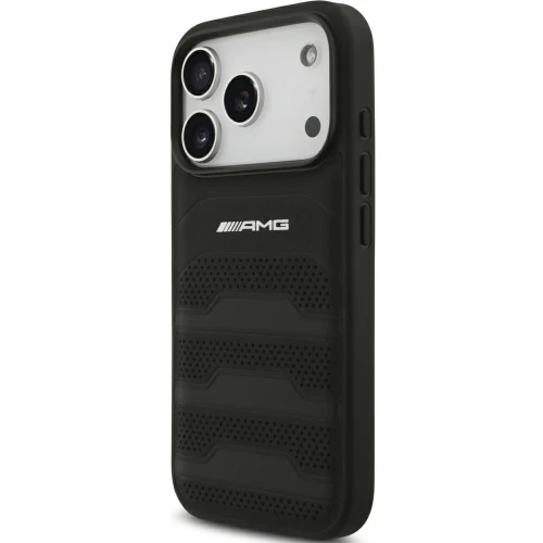 Etui Mercedes-Benz AMG Leather Debossed Lines Logo do iPhone 18 Pro Max / 17 Pro Max, czarne (2/8)