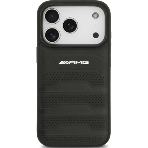 Etui Mercedes-Benz AMG Leather Debossed Lines Logo do iPhone 18 Pro Max / 17 Pro Max, czarne (3/8)