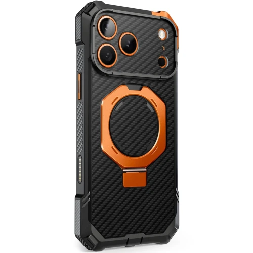 Etui pancerne Supcase UB Grip Mag Aramid (CC) do MagSafe do iPhone 18 Pro Max / 17 Pro Max, czarno-pomarańczowe (10/11)