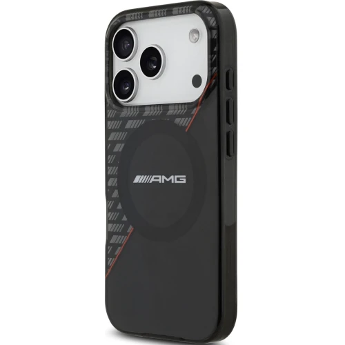 Etui Mercedes AMG IML Double Layer Rhombs do MagSafe do iPhone 18 Pro / 17 Pro, półprzezroczysto-czarne (2/8)