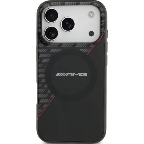 Etui Mercedes AMG IML Double Layer Rhombs do MagSafe do iPhone 18 Pro / 17 Pro, półprzezroczysto-czarne (3/8)