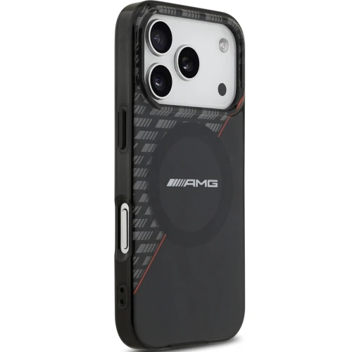 Etui Mercedes AMG IML Double Layer Rhombs do MagSafe do iPhone 18 Pro / 17 Pro, półprzezroczysto-czarne (4/8)