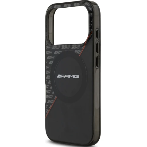 Etui Mercedes AMG IML Double Layer Rhombs do MagSafe do iPhone 18 Pro / 17 Pro, półprzezroczysto-czarne (6/8)