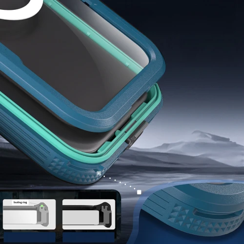 Etui wodoodporne Crong Seal Cover do iPhone 17 Pro do MagSafe, czarny (8/10)