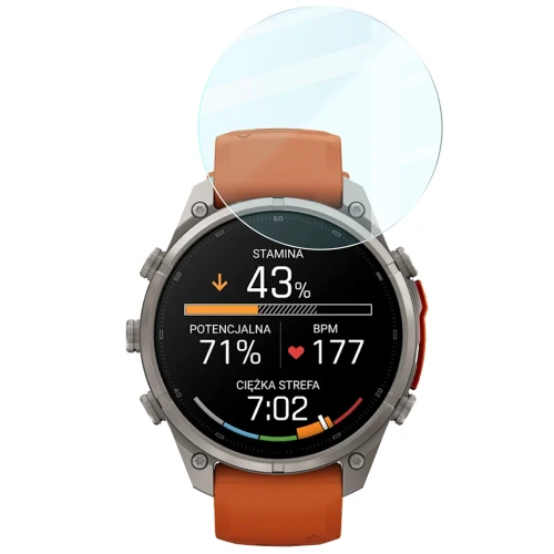 Szkło hartowane na ekran Bizon Watch Glass Clear do Garmin Fenix 9 Pro AMOLED (47 mm) (5/5)