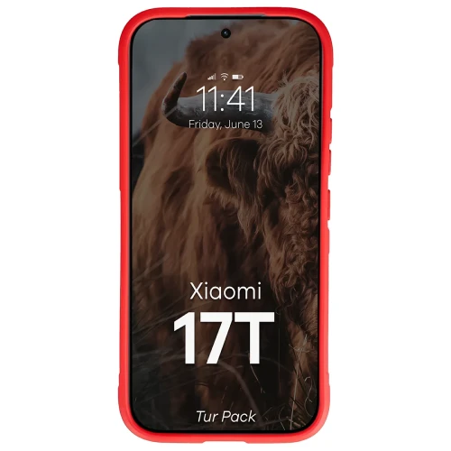 Pancerne etui + szkło hartowane Bizon Tur Pack do Xiaomi 17T, czerwone (6/10)