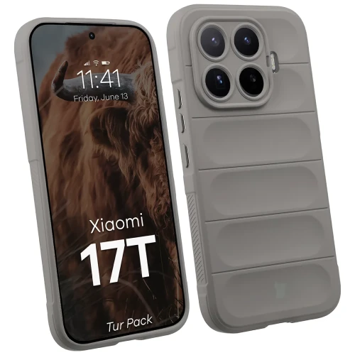 Pancerne etui + szkło hartowane Bizon Tur Pack do Xiaomi 17T, jasnoszare (3/10)