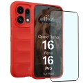 Pancerne etui + szkło hartowane Bizon Tur Pack do Oppo Reno16 / Reno16 Pro 5G, czerwone (1/10)