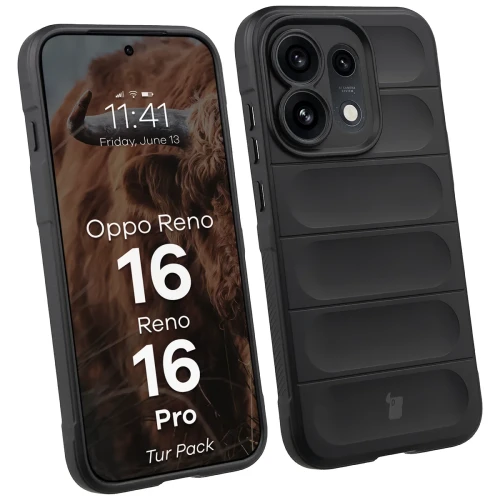 Pancerne etui + szkło hartowane Bizon Tur Pack do Oppo Reno16 / Reno16 Pro 5G, czarne (3/10)