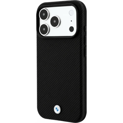 Etui BMW Sign Kevlar Metal Logo MagSafe do iPhone 18 Pro Max / 17 Pro Max, czarne (2/7)