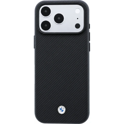 Etui BMW Sign Kevlar Metal Logo MagSafe do iPhone 18 Pro Max / 17 Pro Max, czarne (3/7)