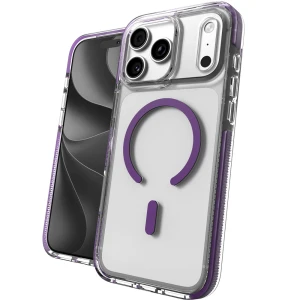 Etui ZAGG Santa Cruz Snap do MagSafe do iPhone 18 Pro Max / 17 Pro Max, przezroczysto-fioletowe