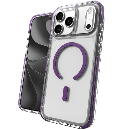 Etui ZAGG Santa Cruz Snap do MagSafe do iPhone 18 Pro / 17 Pro, przezroczysto-fioletowe (1/7)