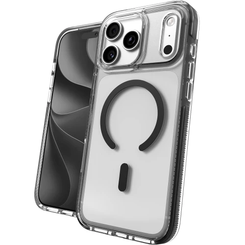 Etui ZAGG Santa Cruz Snap do MagSafe do iPhone 18 Pro / 17 Pro, przezroczysto-czarne (1/9)