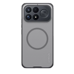 Etui Nillkin Frosted Shield Pro Magnetic do MagSafe do Xiaomi POCO F9 Ultra, przydymione z czarną ramką
