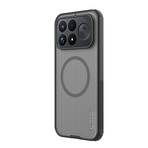 Etui Nillkin Frosted Shield Pro Magnetic do MagSafe do Xiaomi POCO F9 Ultra, przydymione z czarną ramką (2/8)