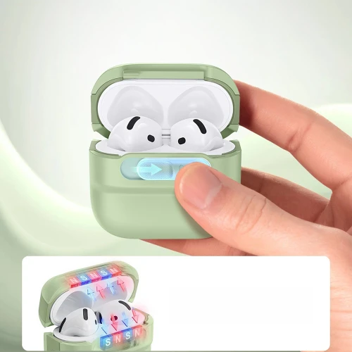 Etui ESR FlickLock Magnetic Case do MagSafe do Apple AirPods 4, Apple AirPods 5, zielone (2/10)