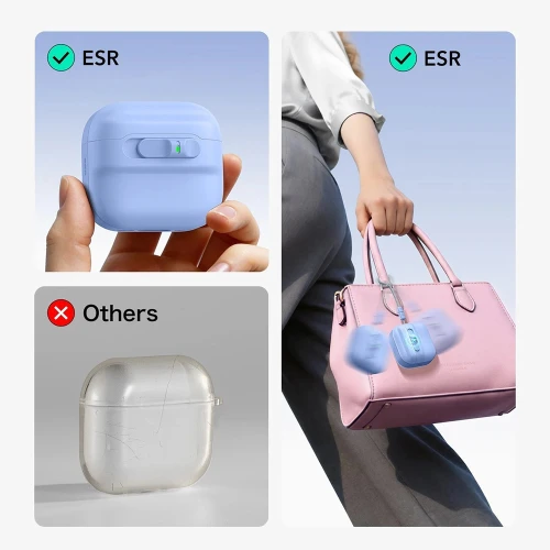 Etui ESR FlickLock Magnetic Case do MagSafe do Apple AirPods 4, Apple AirPods 5, niebieskie (7/10)