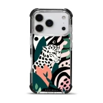 Etui ochronne do iPhone 18 Pro do MagSafe, Mobiwear Elite Bumper, tropikalny gepard