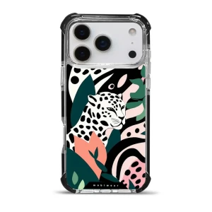 Etui ochronne do iPhone 18 Pro Max do MagSafe, Mobiwear Elite Bumper, tropikalny gepard