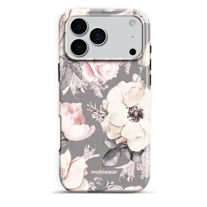 Etui ochronne do iPhone 18 Pro Max, Mobiwear Elite Pro, różowo-kwieciste