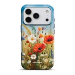Etui ochronne do iPhone 18 Pro, Mobiwear Elite Pro, łąkowe kwiaty