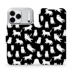 Etui z klapką do iPhone 18 Pro Max, Mobiwear Book, kotki luna
