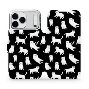Etui z klapką do iPhone 18 Pro Max, Mobiwear Book, kotki luna