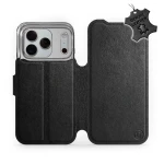 Etui z naturalnej skóry do iPhone 18 Pro, Mobiwear Leather, czarne