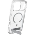 Etui ZAGG Milan Snap Kickstand do MagSafe do iPhone 18 Pro Max / 17 Pro Max, przezroczysto-srebrne z brokatem (4/7)