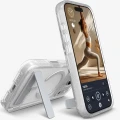 Etui ZAGG Milan Snap Kickstand do MagSafe do iPhone 18 Pro Max / 17 Pro Max, przezroczysto-srebrne z brokatem (6/7)
