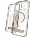 Etui ZAGG Milan Snap Kickstand do MagSafe do iPhone 18 Pro Max / 17 Pro Max, przezroczysto-złote z brokatem (2/6)