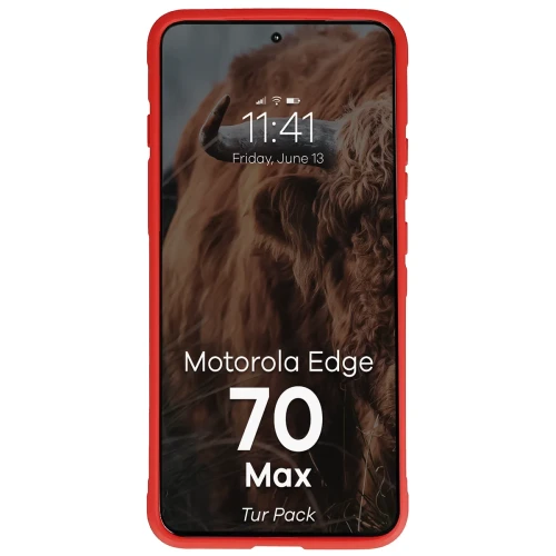 Pancerne etui + szkło hartowane Bizon Tur Pack do Motorola Edge 70 Max, czerwone (6/10)