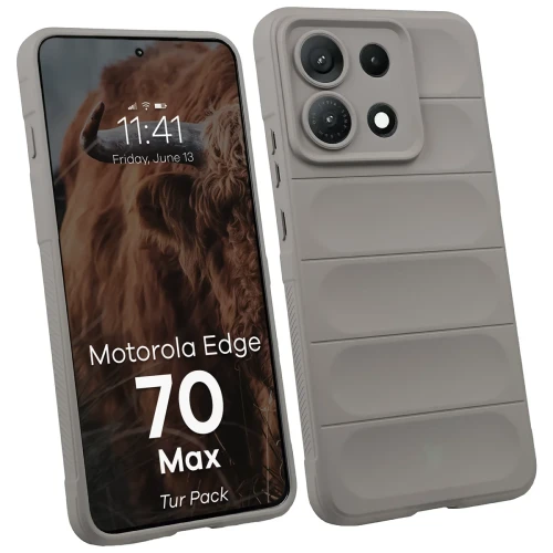 Pancerne etui + szkło hartowane Bizon Tur Pack do Motorola Edge 70 Max, jasnoszare (3/10)